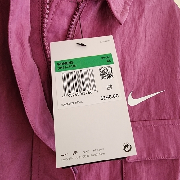 NWT Nike Purple Pink Oversize Jacket Windbreaker XL - Picture 11 of 14